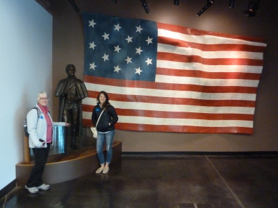 Cristin and I with Francis Scott Key who wrote the Star-Spangled Banner.