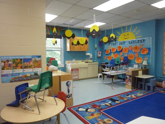 A preschool room in Oakdale Methodist. They have a full preschool program for 2, 3 and 4 year olds.