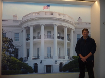 Glenn gets up close to the White House (in the White House museum)